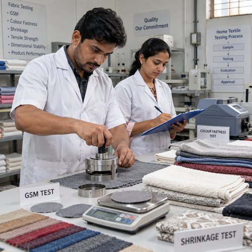 Quality control for bath linen sourced from India